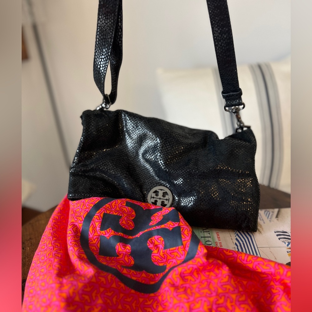 Tory Burch snakeskin leather shoulder bag